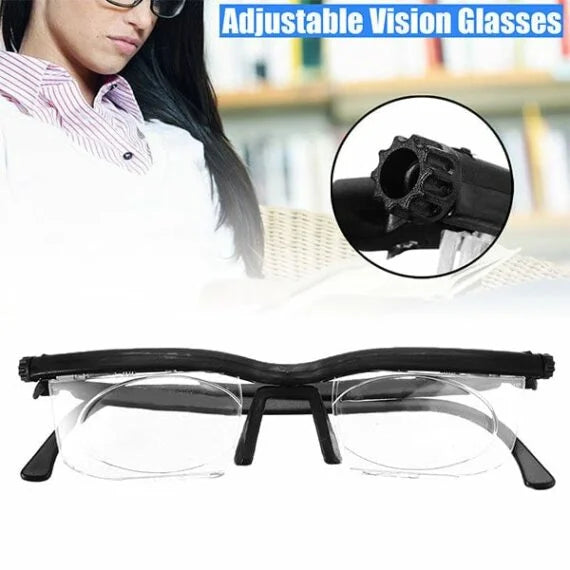 Adjustable Focus Glasses for Clear Near and Far Vision