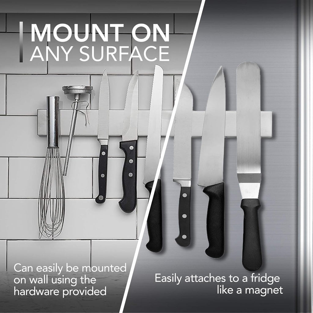 14-Inch Magnetic Knife & Tool Holder – Secure, Quick-Access Organization for Kitchen and Workshop