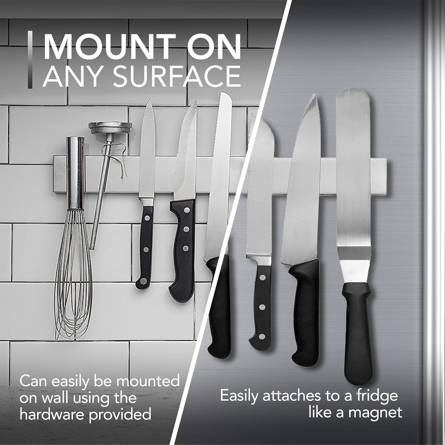 14-Inch Magnetic Knife & Tool Holder – Secure, Quick-Access Organization for Kitchen and Workshop