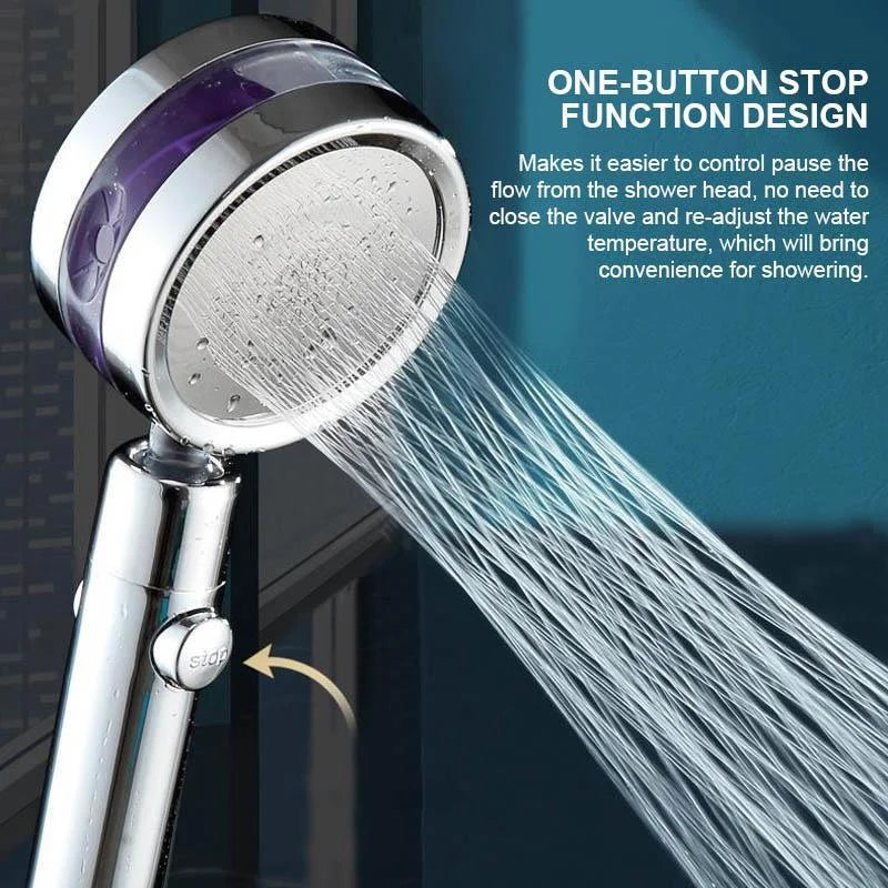 360° Rotating Power Shower Head – High-Pressure, Adjustable Spray