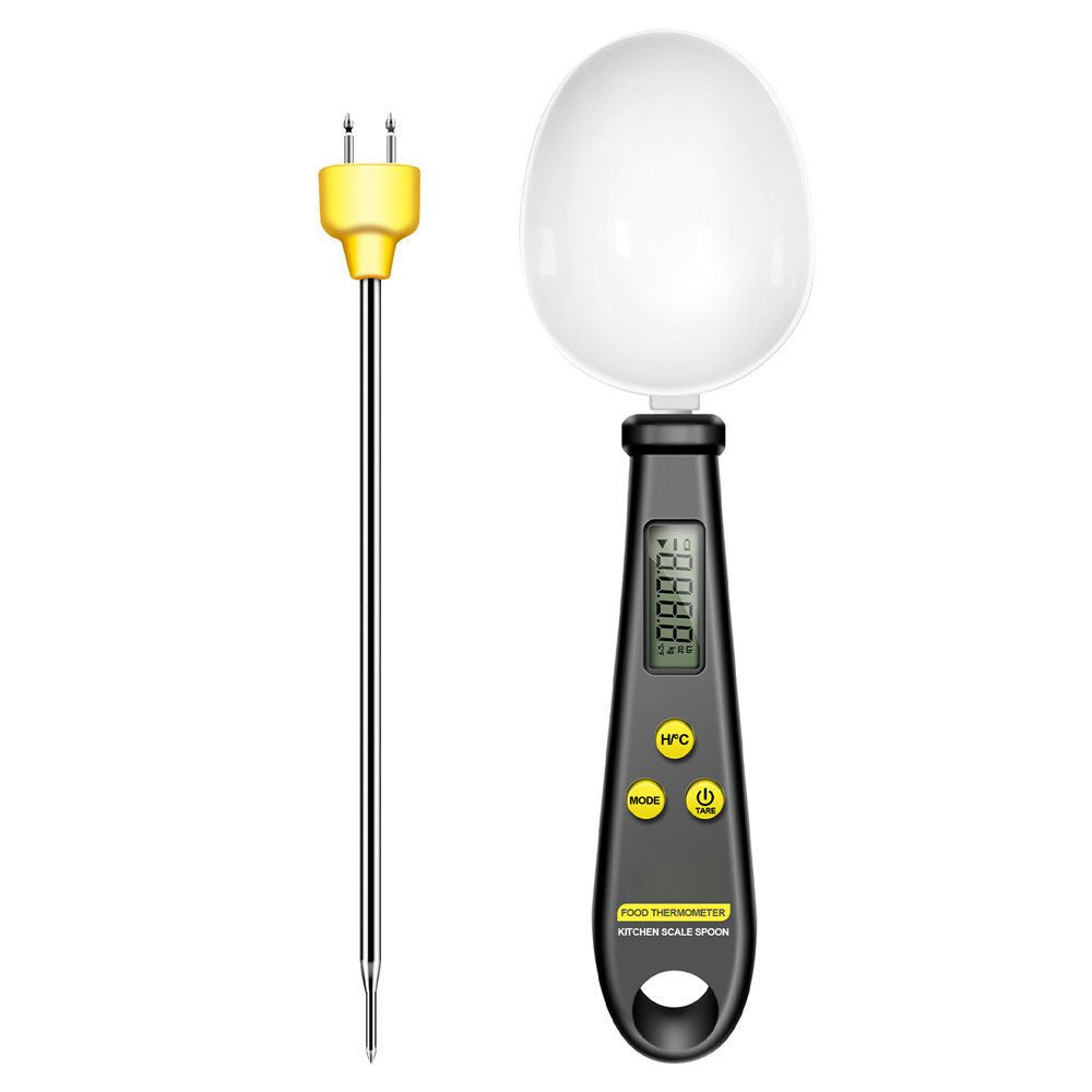 2-in-1 Digital Mini Spoon Scale & Food Thermometer — Compact Precision for Cooking