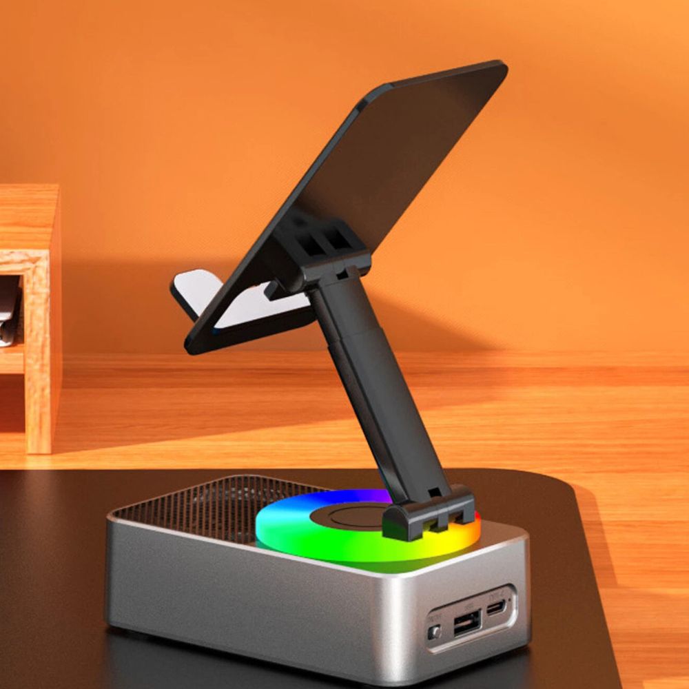 4-in-1 Phone Stand with Built-In Bluetooth Speaker