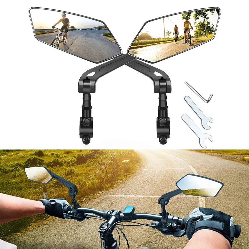 2-Pack Bike Mirrors for a Wide, Clear Rear View