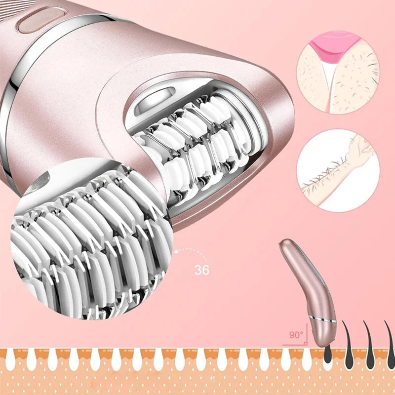 3-in-1 Waterproof Electric Shaver for Women - Smooth, Precise Shaving