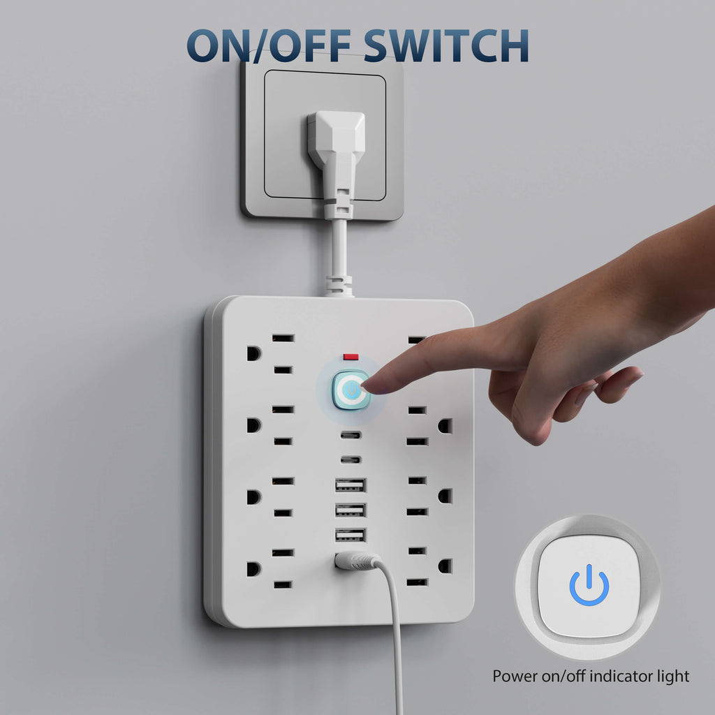 14-in-1 Power Strip with Surge Protection – The Ultimate Multi-Outlet Hub for Every Device