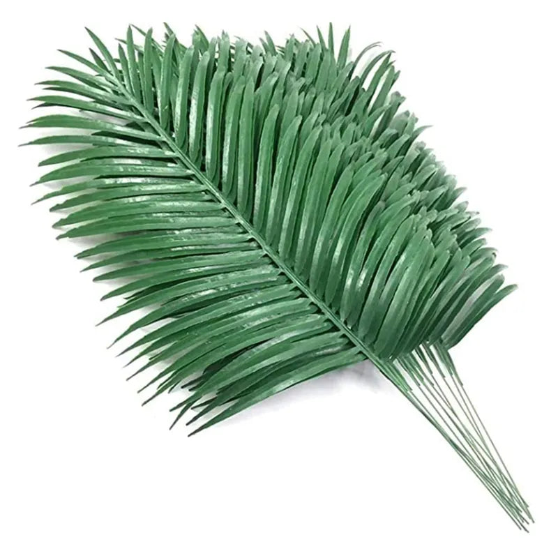 Set of 12 Realistic Artificial Palm Leaves for Home Decor