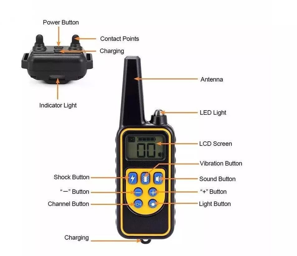 Waterproof Dog Training Collar with Remote - Up to 2600ft Range