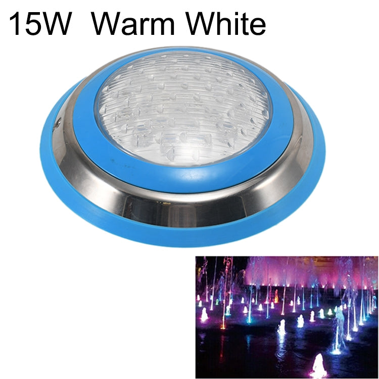 15W LED Stainless Steel Wall-Mounted Pool Light for Underwater Landscape Illumination