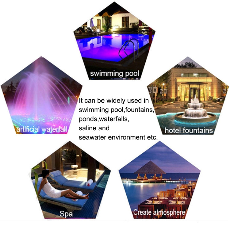 15W LED Stainless Steel Wall-Mounted Pool Light for Underwater Landscape Illumination