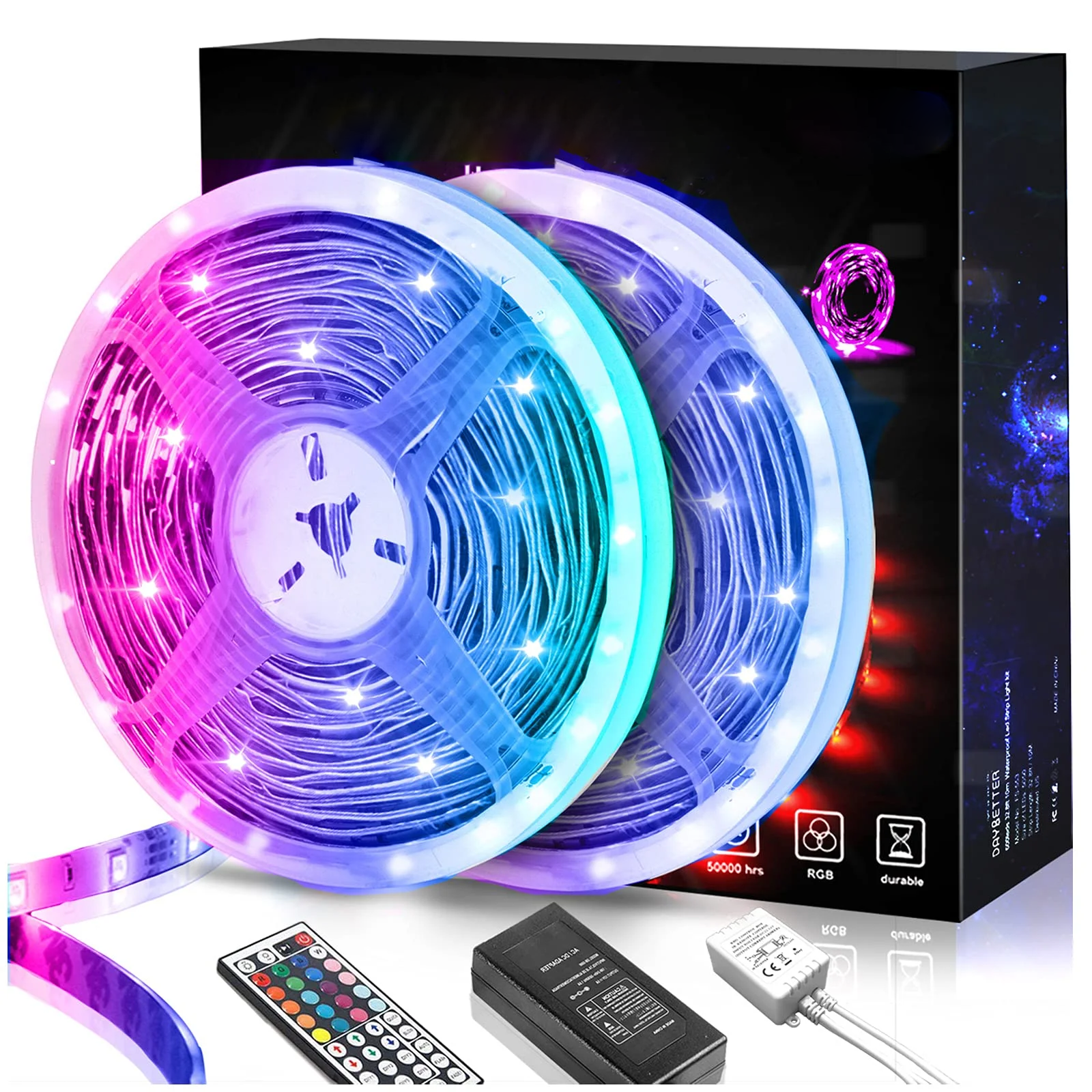 32-Foot LED Strip Light - Flexible, Easy-to-Install Accent Lighting