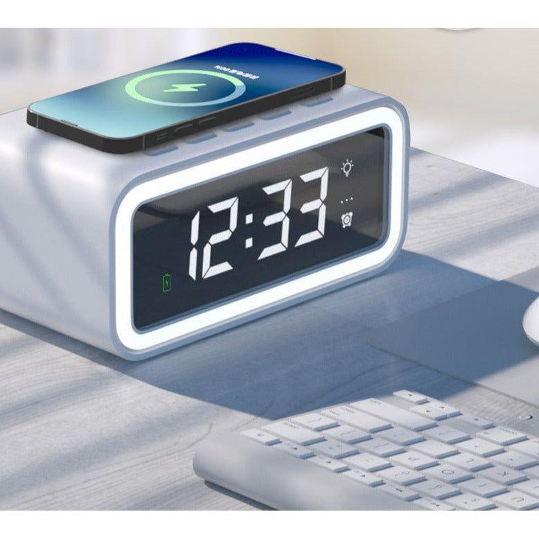 2-in-1 Alarm Clock with Dual Time Display and Digital Screen