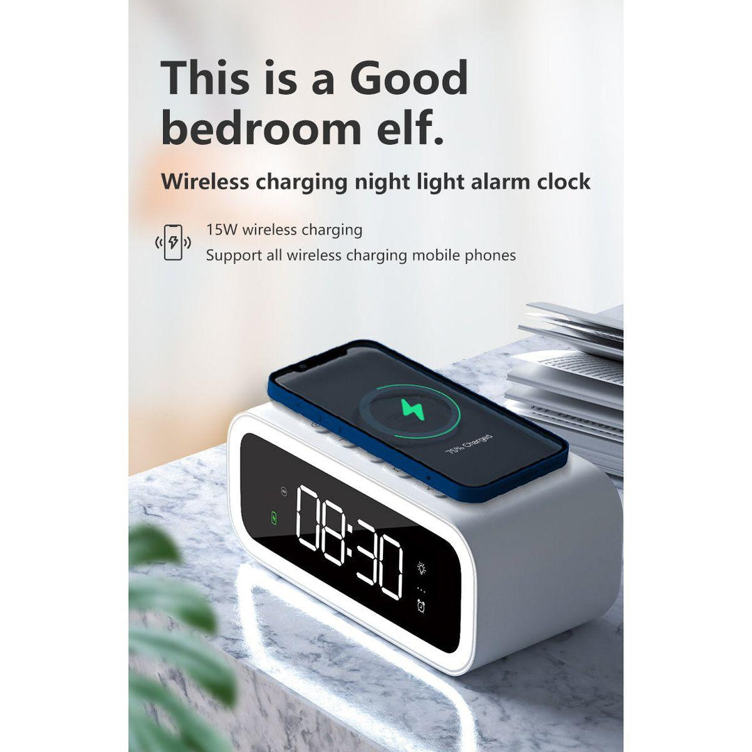 2-in-1 Alarm Clock with Dual Time Display and Digital Screen