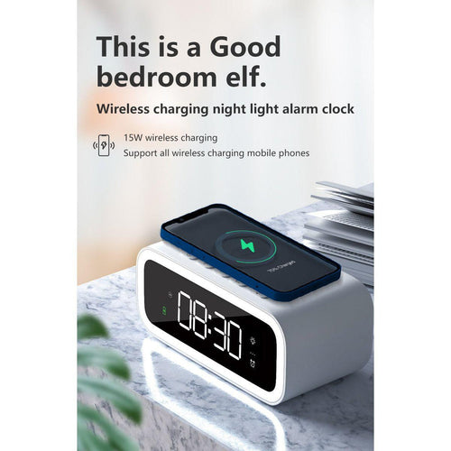 2-in-1 Alarm Clock with Dual Time Display and Digital Screen