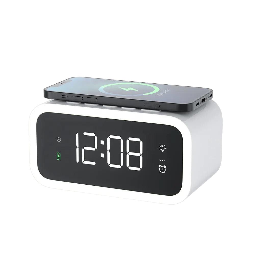 2-in-1 Alarm Clock with Dual Time Display and Digital Screen