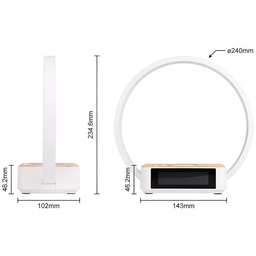 Smart 3-in-1 Table Lamp with Wireless Charging, Alarm Clock & Touch Control