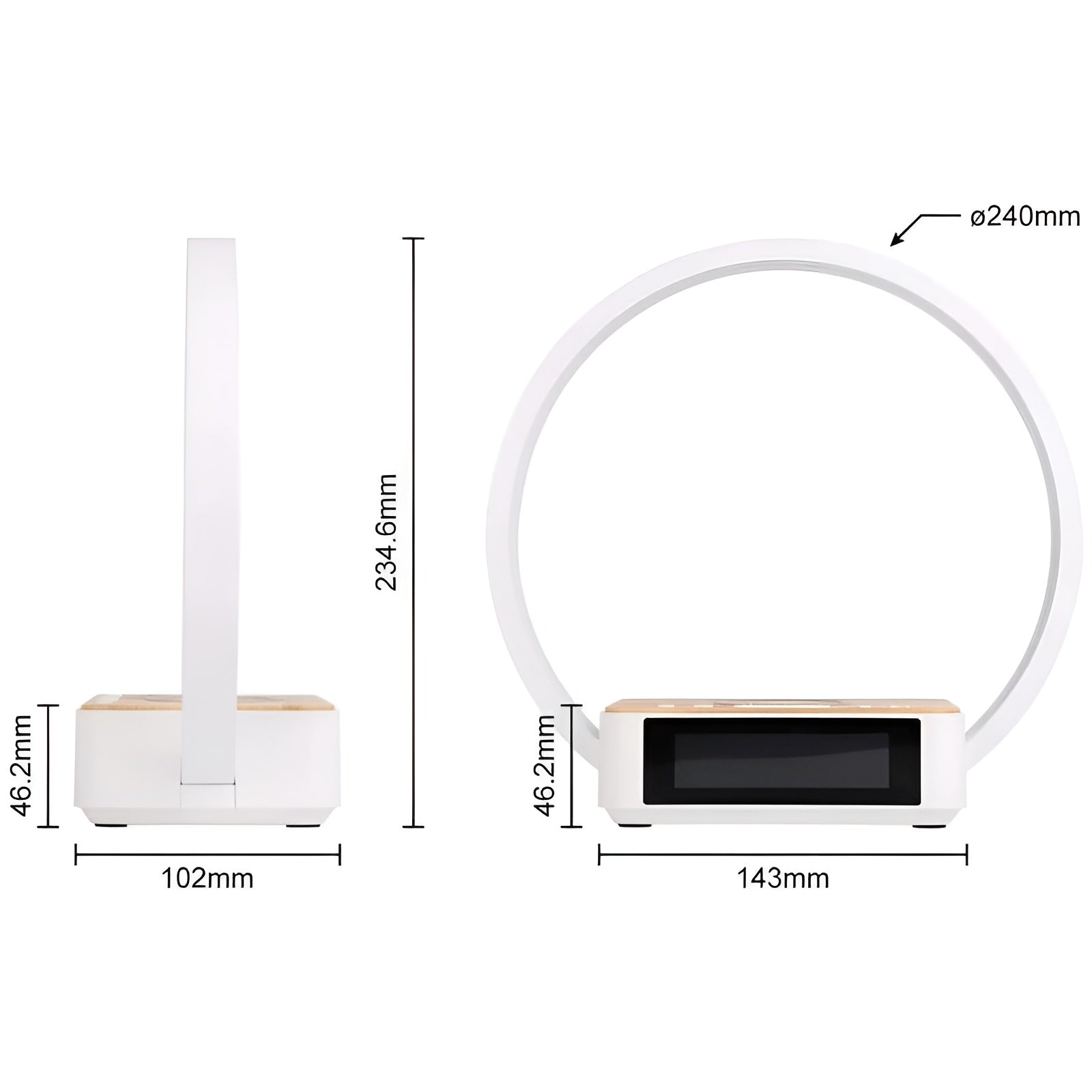 Smart 3-in-1 Table Lamp with Wireless Charging, Alarm Clock & Touch Control