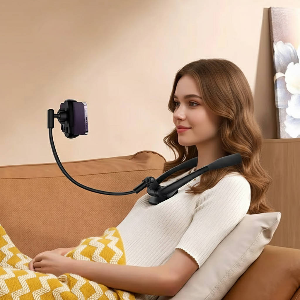 Adjustable Phone Holder for Desk, Bed, and Mattress – Multi-Angle, Hands-Free Viewing Stand
