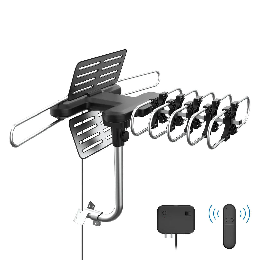 2025 Long-Range Digital Outdoor TV Antenna with 360° Motorized Rotation for Free HD Channels