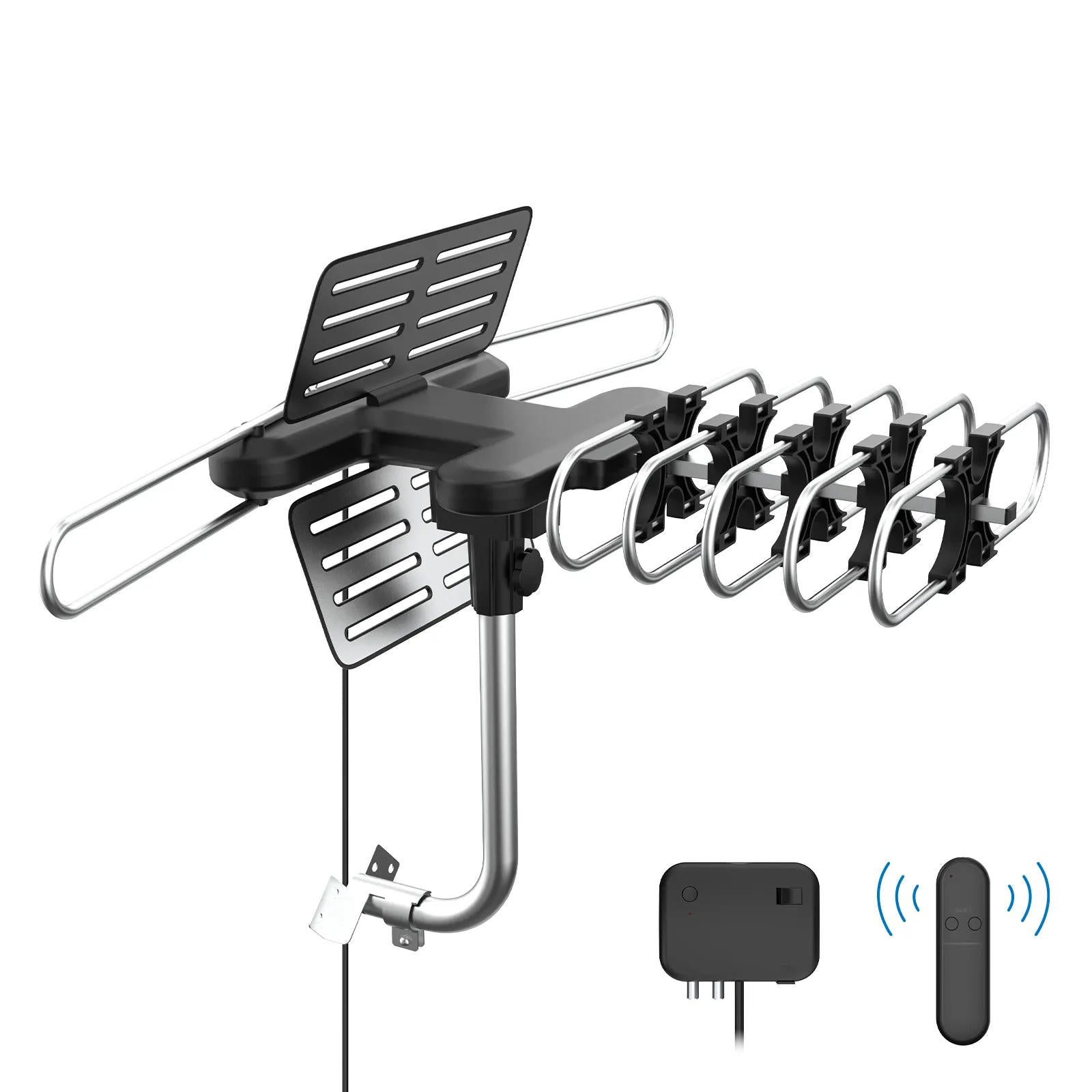 2025 Long-Range Digital Outdoor TV Antenna with 360° Motorized Rotation for Free HD Channels
