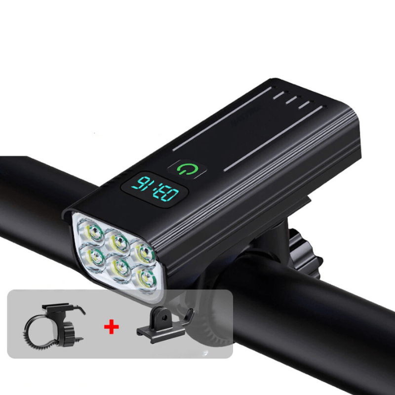 Ultra-Bright 5000 Lumen Bike Light with 12 LEDs and USB-C Rechargeable Battery