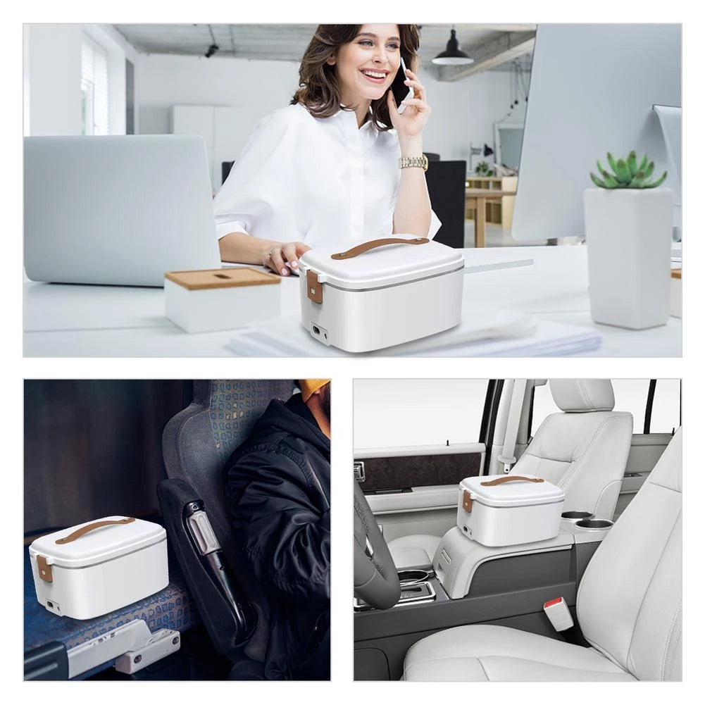 3-in-1 Electric Lunch Box – Heat, Steam, and Enjoy Hot Meals On the Go