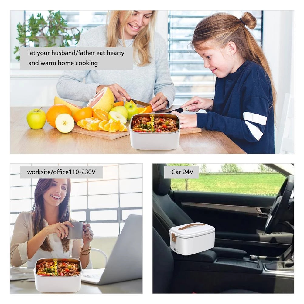 3-in-1 Electric Lunch Box – Heat, Steam, and Enjoy Hot Meals On the Go
