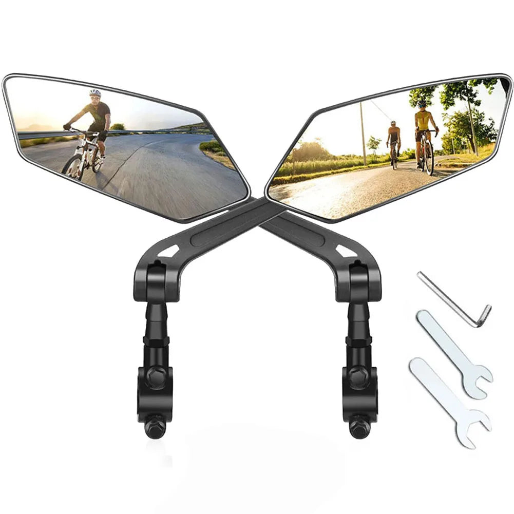 2-Pack Bike Mirrors for a Wide, Clear Rear View