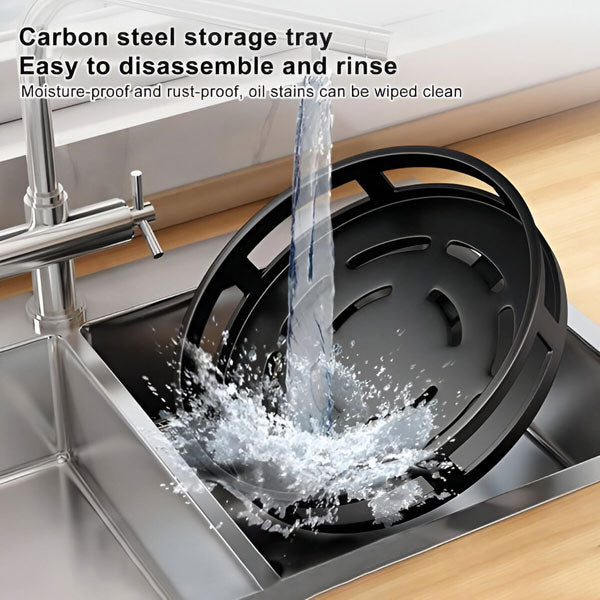 3-Tier Swivel Metal Organizer - Space-Saving, Easy-Access Storage Rack