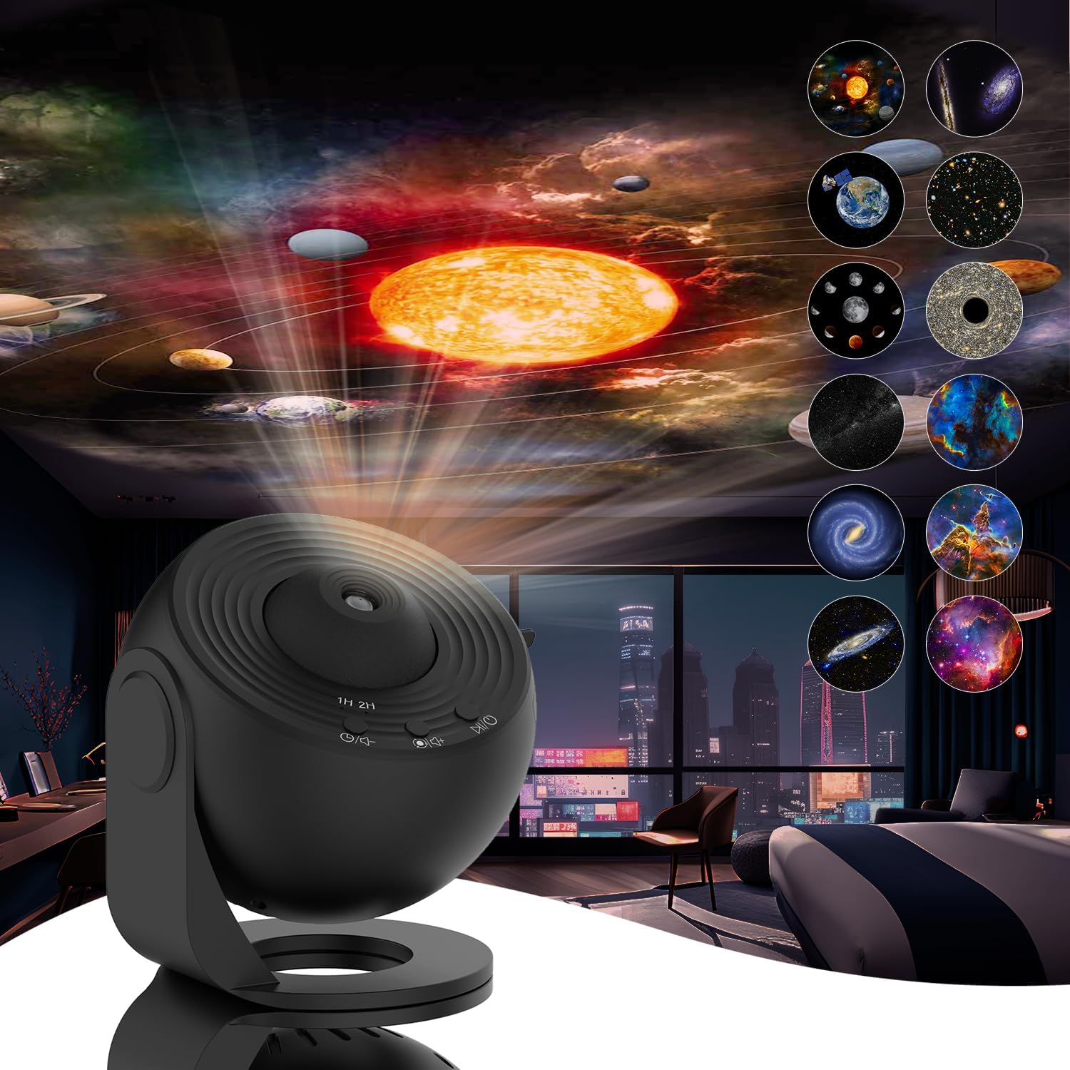 360° Planetarium Projector - Immersive Night Sky Display for Deep Relaxation and Stress Relief