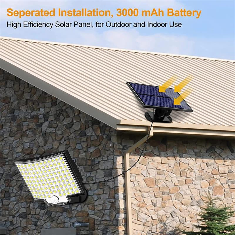 106-LED Solar Outdoor Light with Motion Sensor – Bright, Motion-Activated Outdoor Lighting