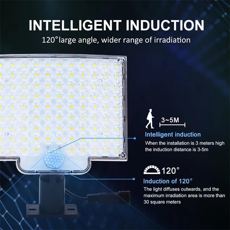 106-LED Solar Outdoor Light with Motion Sensor – Bright, Motion-Activated Outdoor Lighting