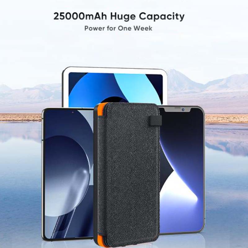 25000mAh High-Performance Solar Power Bank with Fast Charging