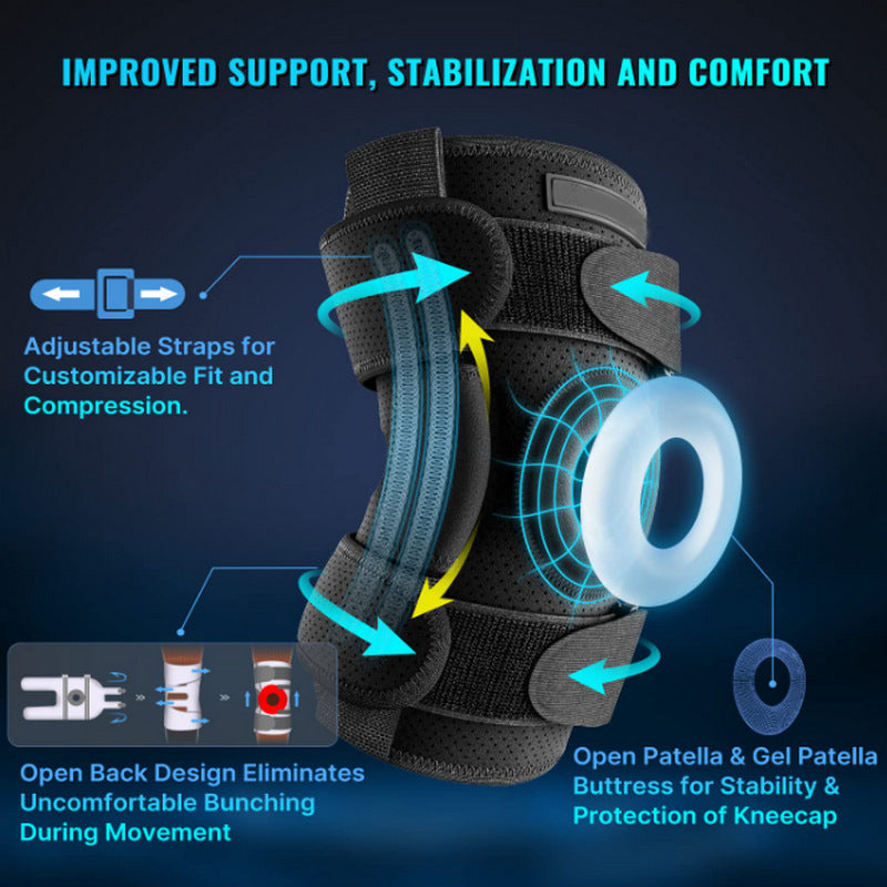 Adjustable Hinged Knee Brace for Meniscus Tear — Secure Fit & Support