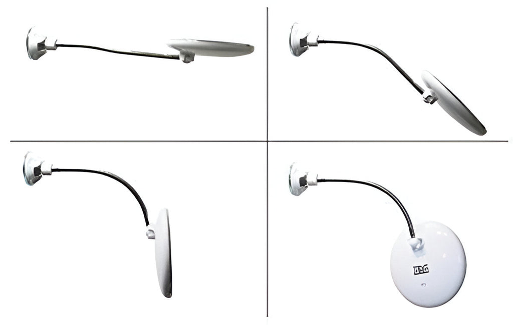 LED-Illuminated 10x Magnifying Mirror with Suction Cup Mount