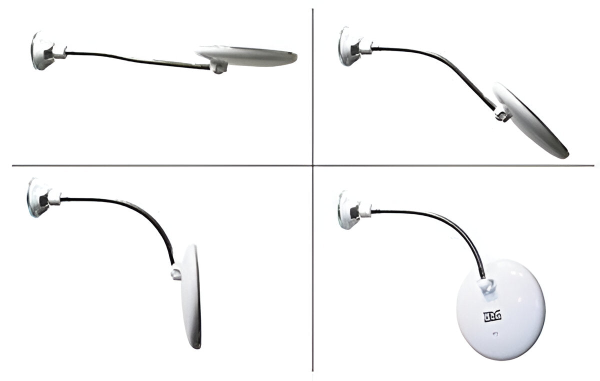 LED-Illuminated 10x Magnifying Mirror with Suction Cup Mount
