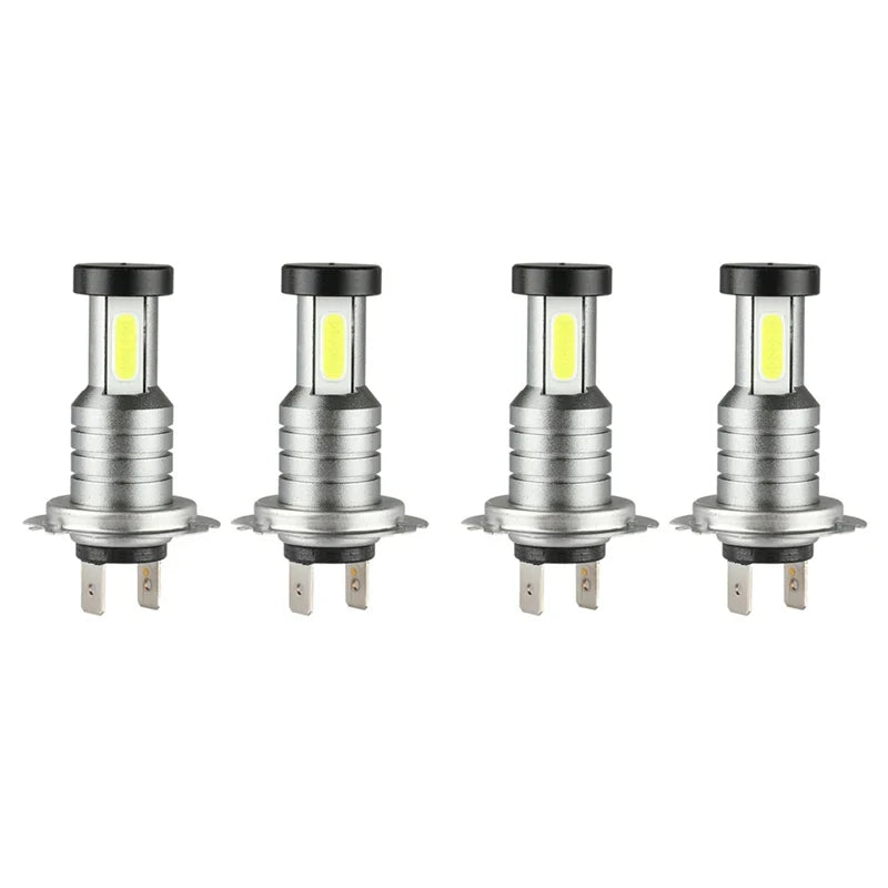 4x H7 LED Headlight Bulb Kit - Ultra-Bright, Easy-Install Headlamp Upgrade
