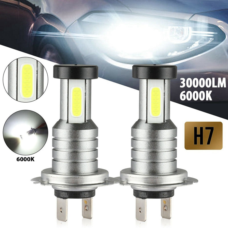 4x H7 LED Headlight Bulb Kit - Ultra-Bright, Easy-Install Headlamp Upgrade