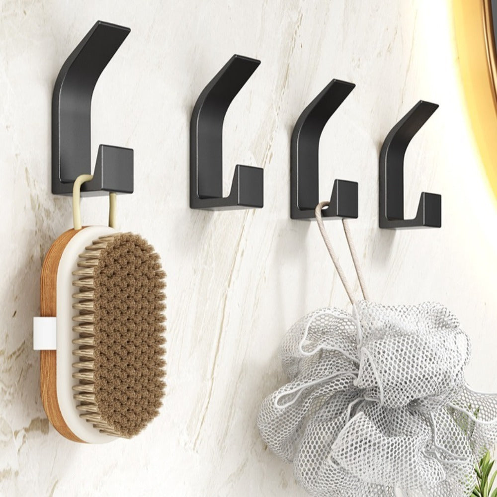 5-Pack Self-Adhesive Coat Hooks for Walls - Easy, No-Drill Installation