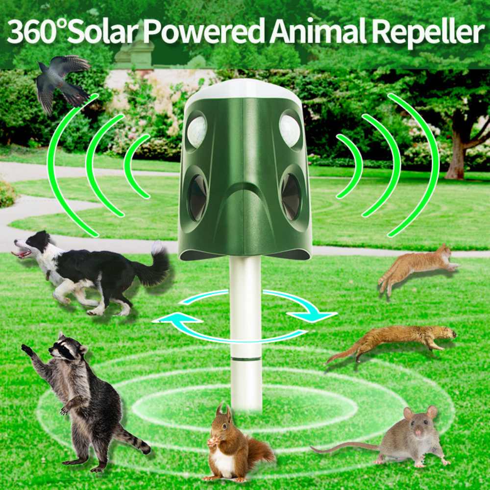 360° Animal Repellent & Deterrent - 3-in-1 Protection