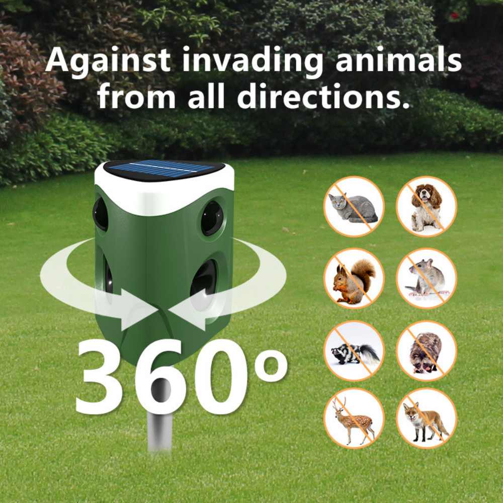 360° Animal Repellent & Deterrent - 3-in-1 Protection