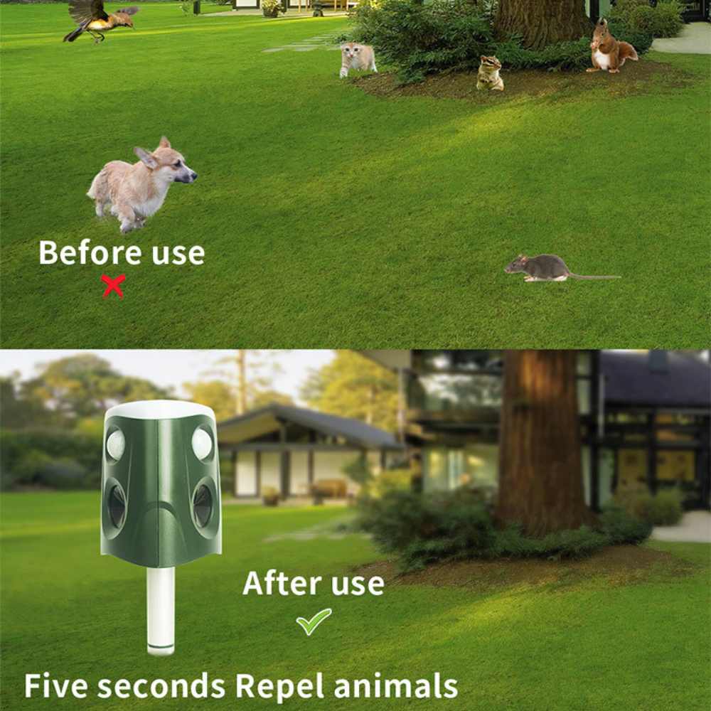 360° Animal Repellent & Deterrent - 3-in-1 Protection