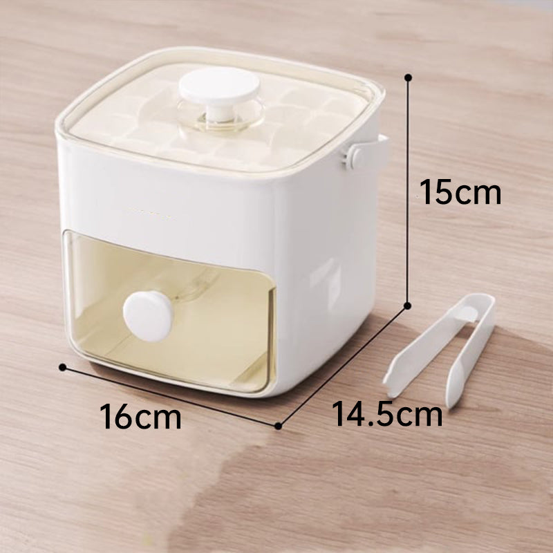 Two-Stage Push-In Ice Cube Tray for Easy-Release Ice Cubes