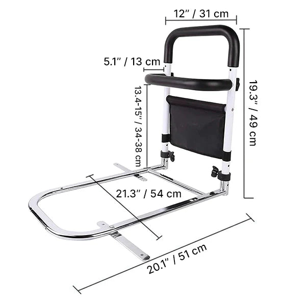 Premium Adjustable Bed Rail Holder for Secure, Stable Support