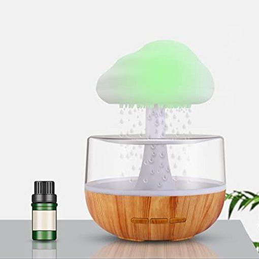 2-in-1 Desk Lamp & Humidifier - Rain Cloud Aromatherapy Diffuser with Essential Oils, Zen Diffuser & Night Light Rain Cloud Mushroom Lamp