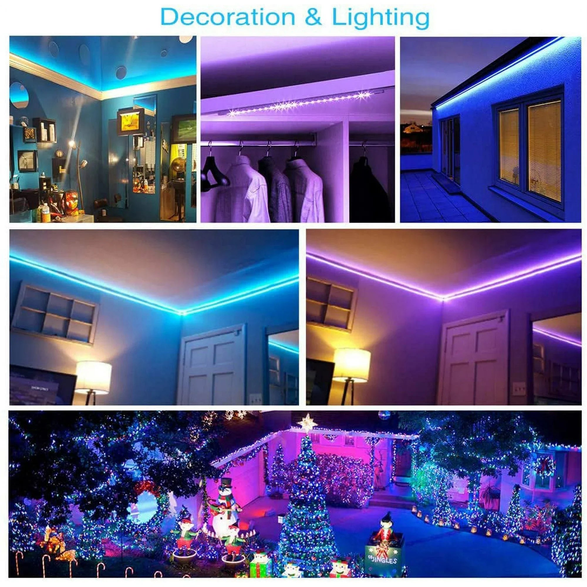 32-Foot LED Strip Light - Flexible, Easy-to-Install Accent Lighting