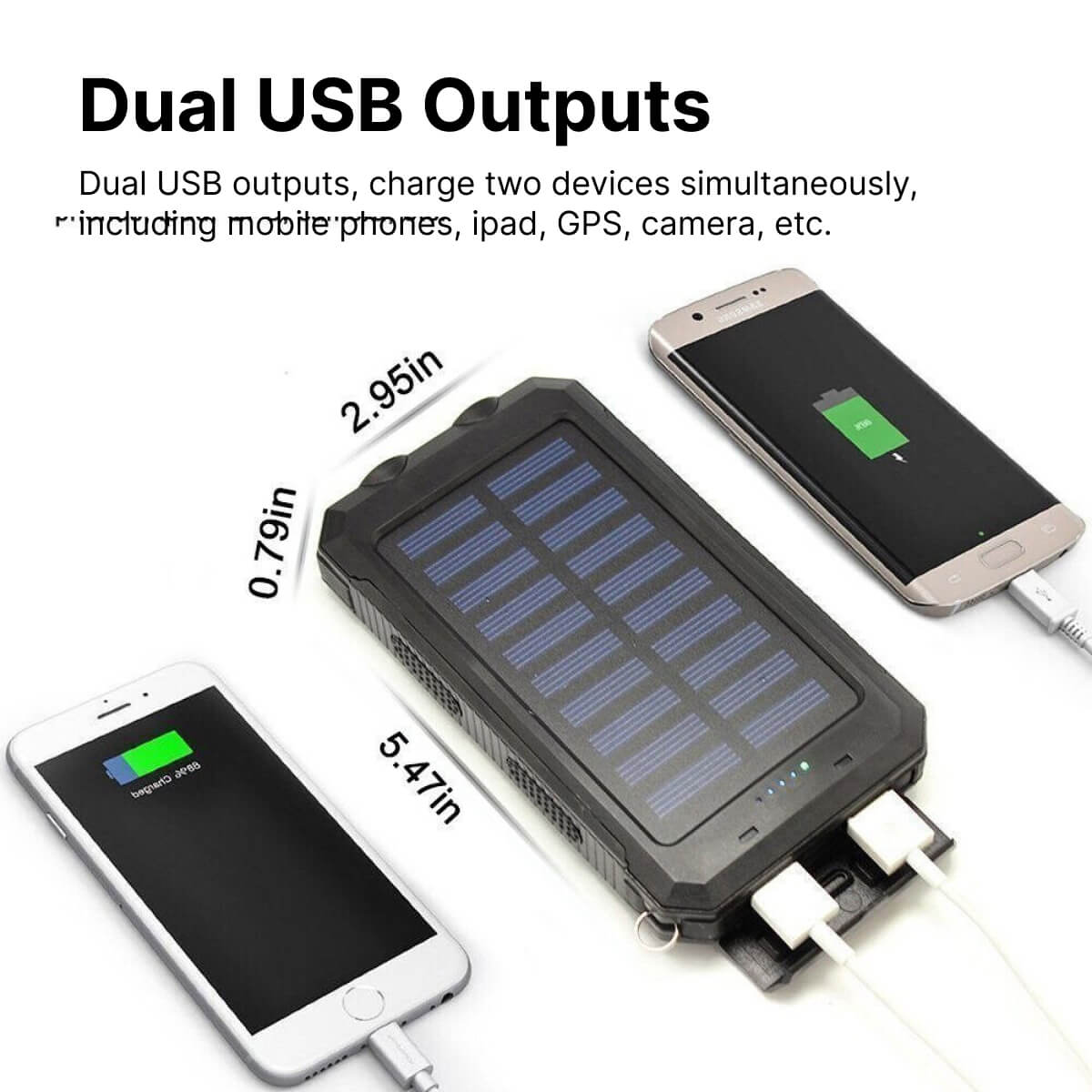 500,000mAh Solar Power Bank – Waterproof, Portable External Battery Pack