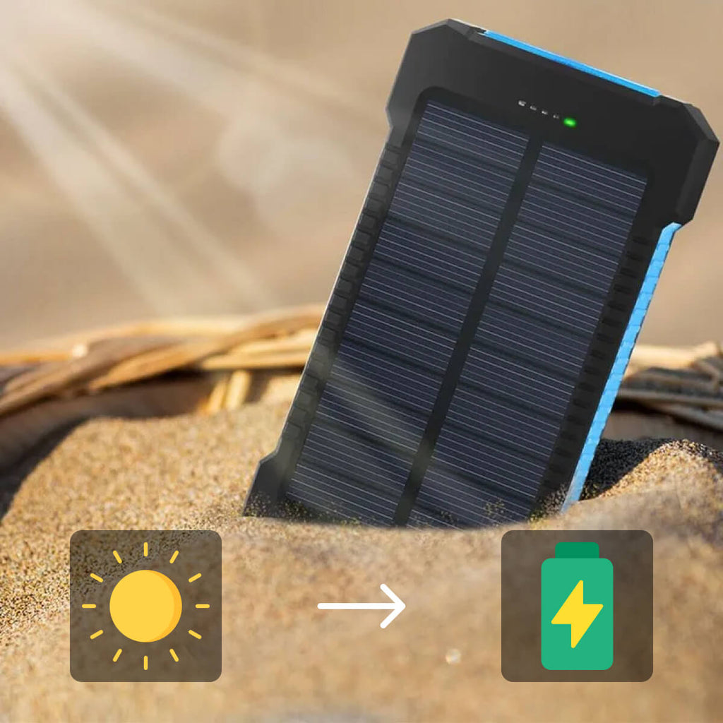 500,000mAh Solar Power Bank – Waterproof, Portable External Battery Pack