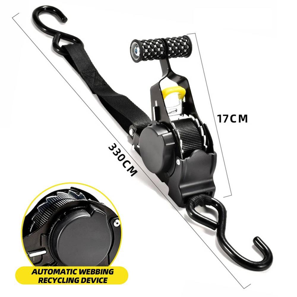 Two-Pack Retractable Ratchet Straps