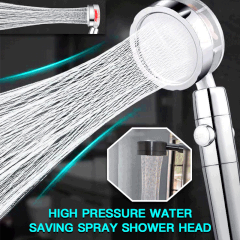 360° Rotating Power Shower Head – High-Pressure, Adjustable Spray