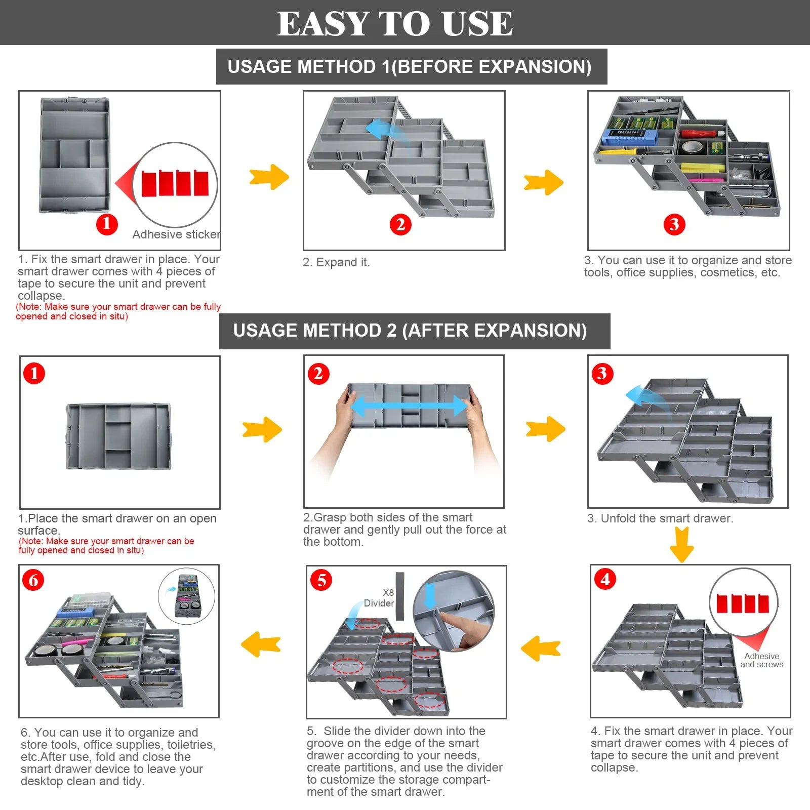 Triple-Tier Drawer Organizer for Maximum Organization